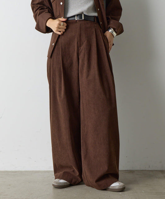 【AW/可搭配套裝】燈芯絨寬腿褲