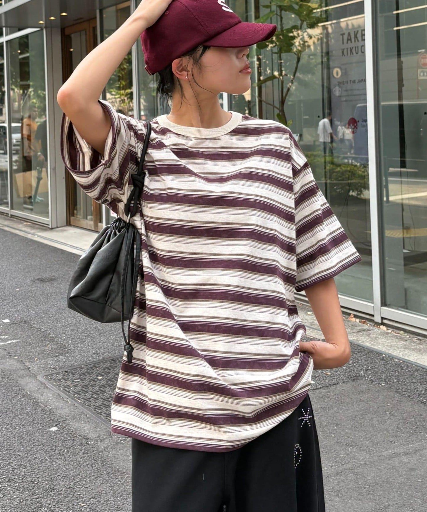 【CIAOPANIC TYPY】【UNISEX】復古風條紋T恤