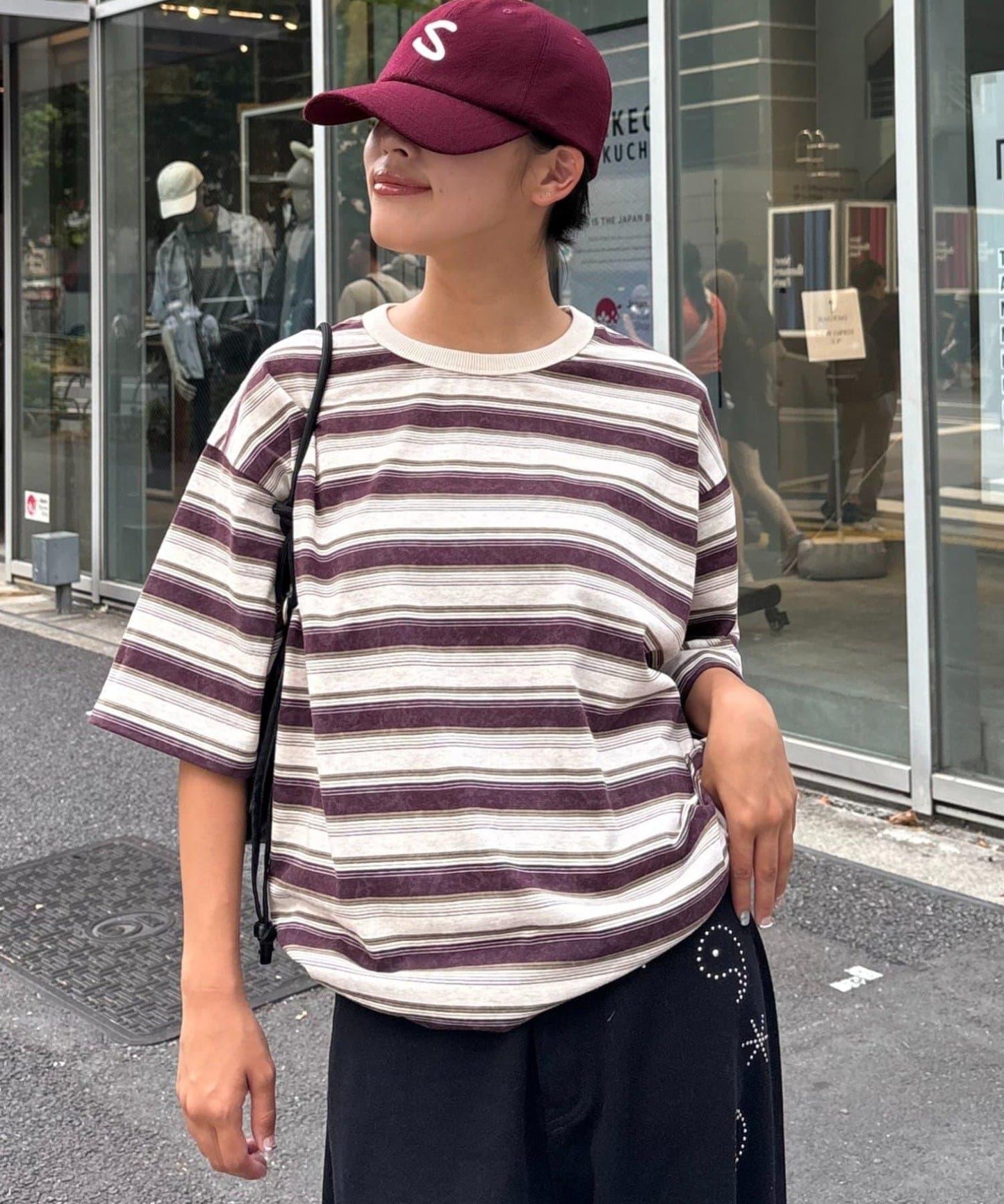 【CIAOPANIC TYPY】【UNISEX】復古風條紋T恤