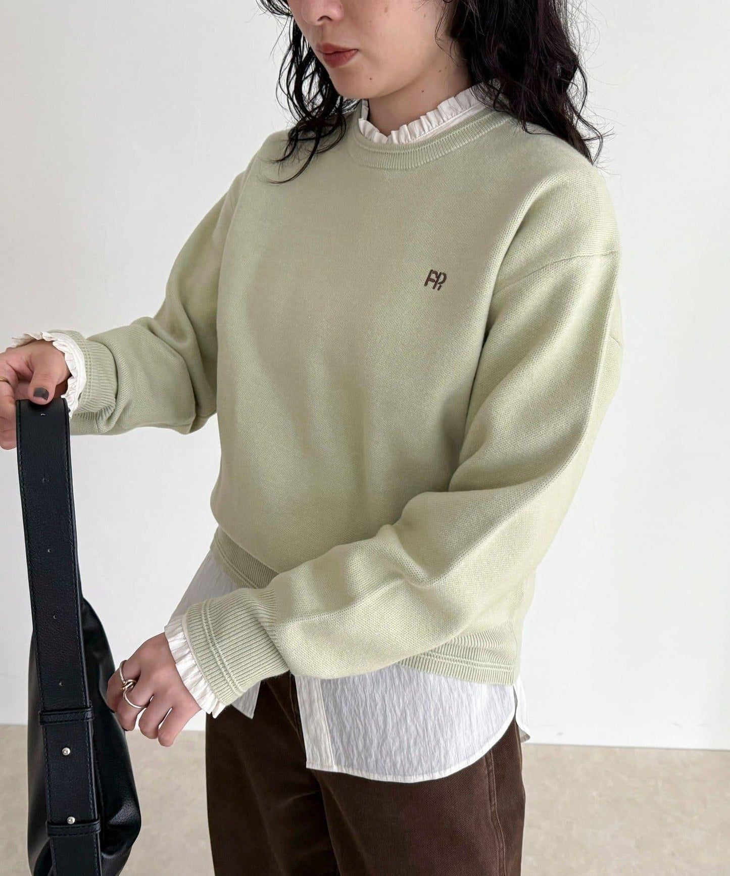 FR刺繡衛衣針織套頭衫