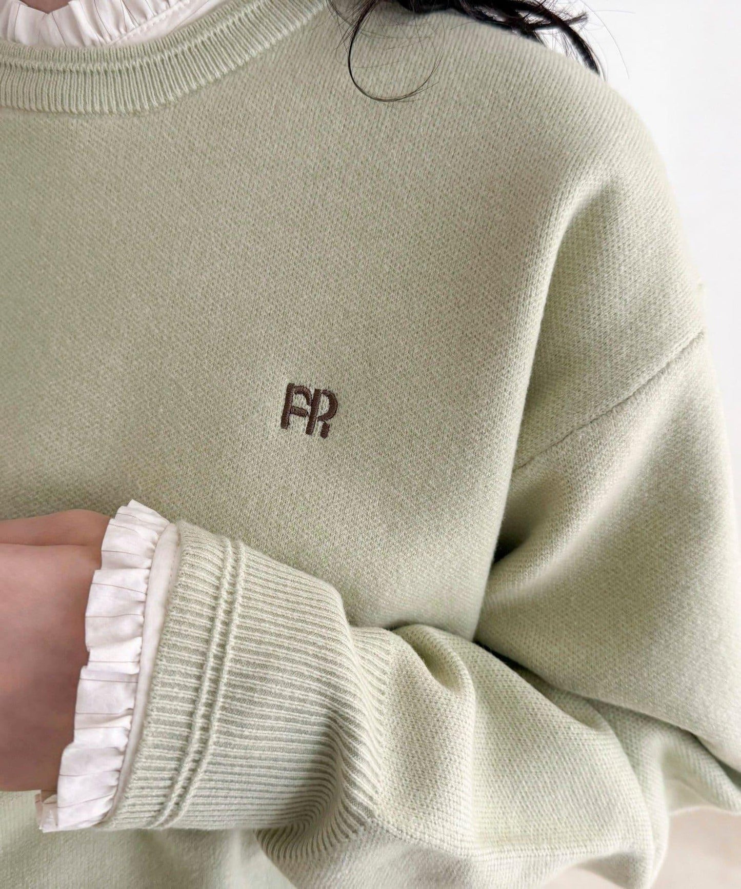 FR刺繡衛衣針織套頭衫
