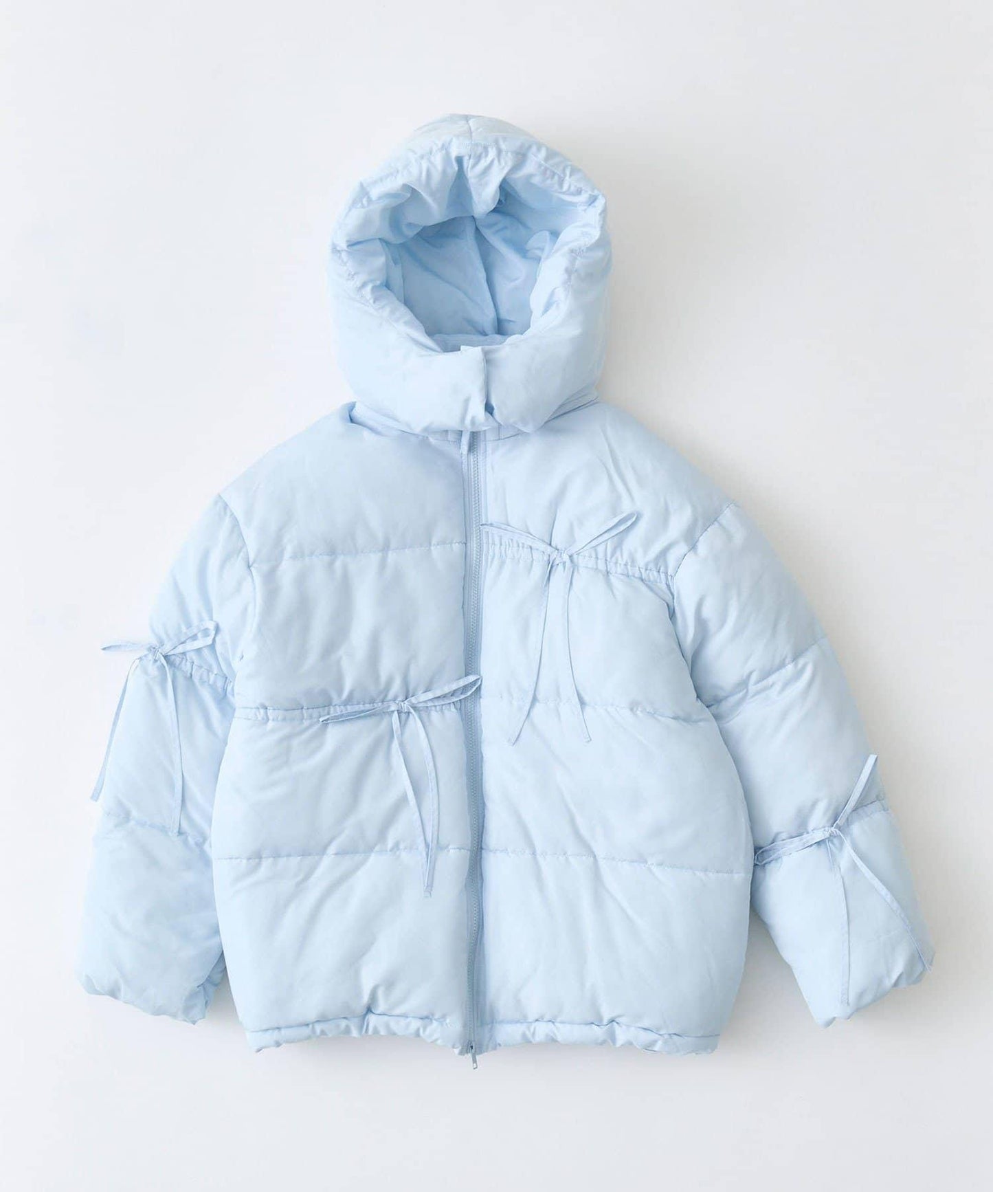 蝴蝶結環保羽絨中長款夾克