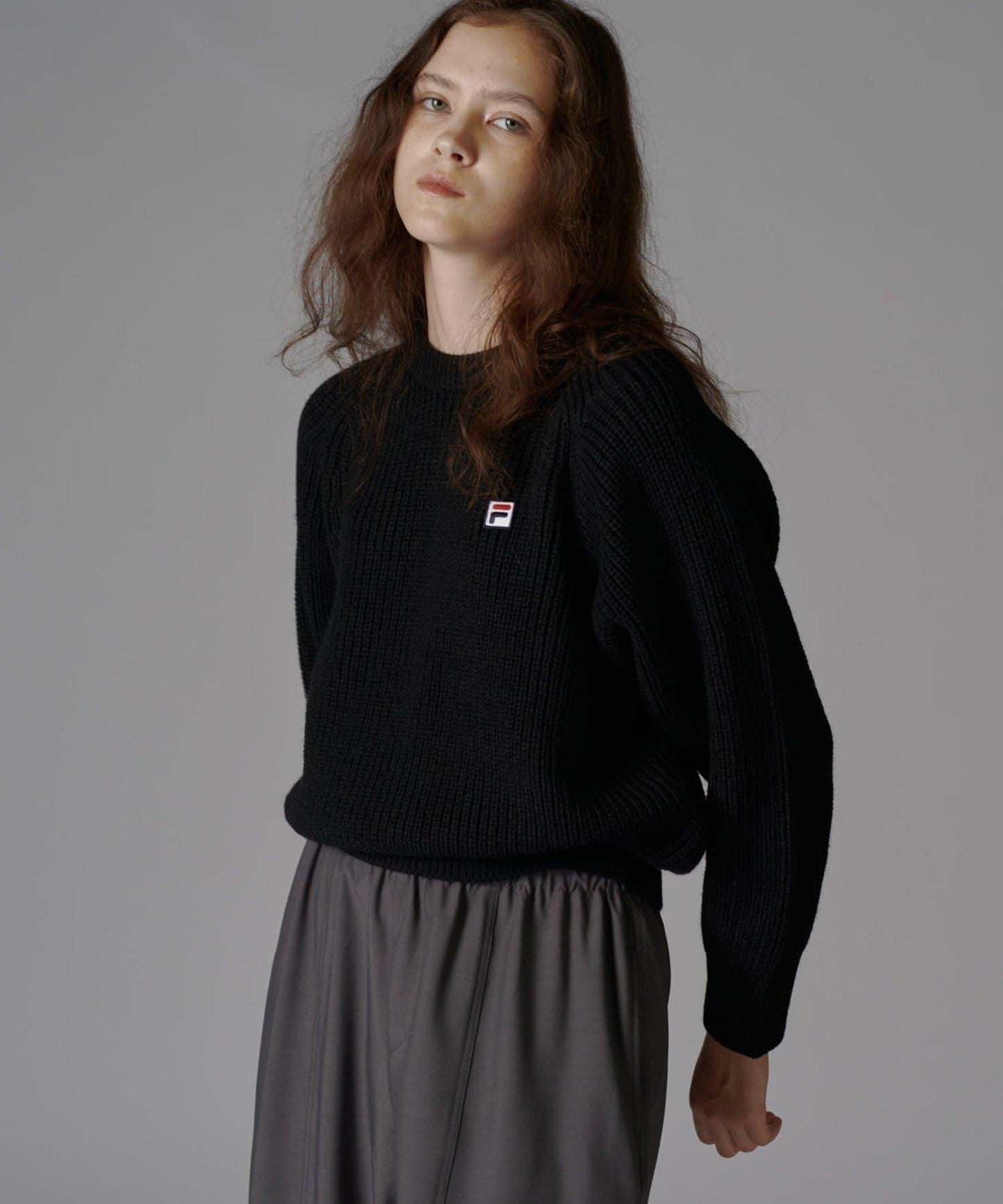 【FILA×Lui's】高領短款針織衫