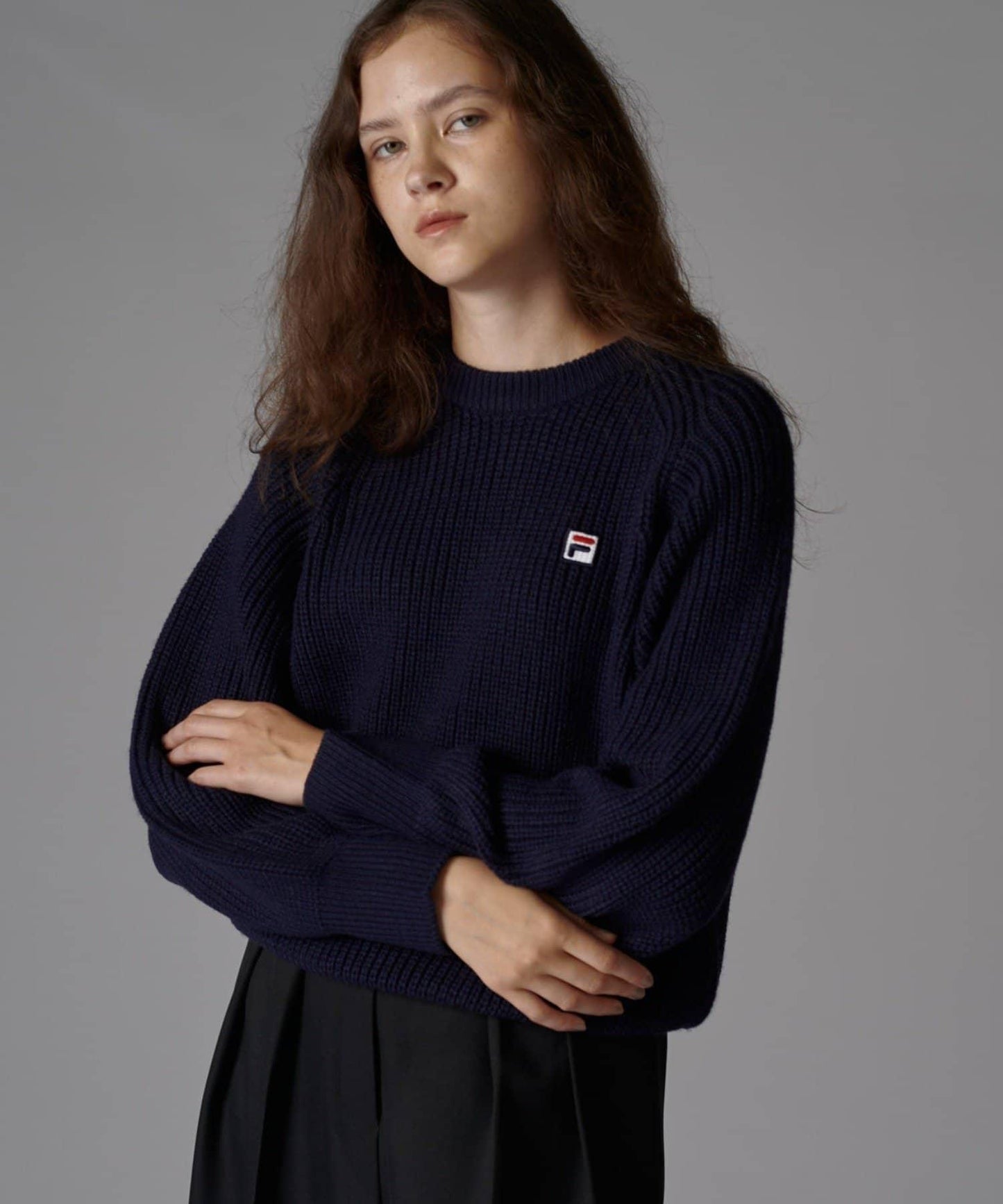 【FILA×Lui's】高領短款針織衫