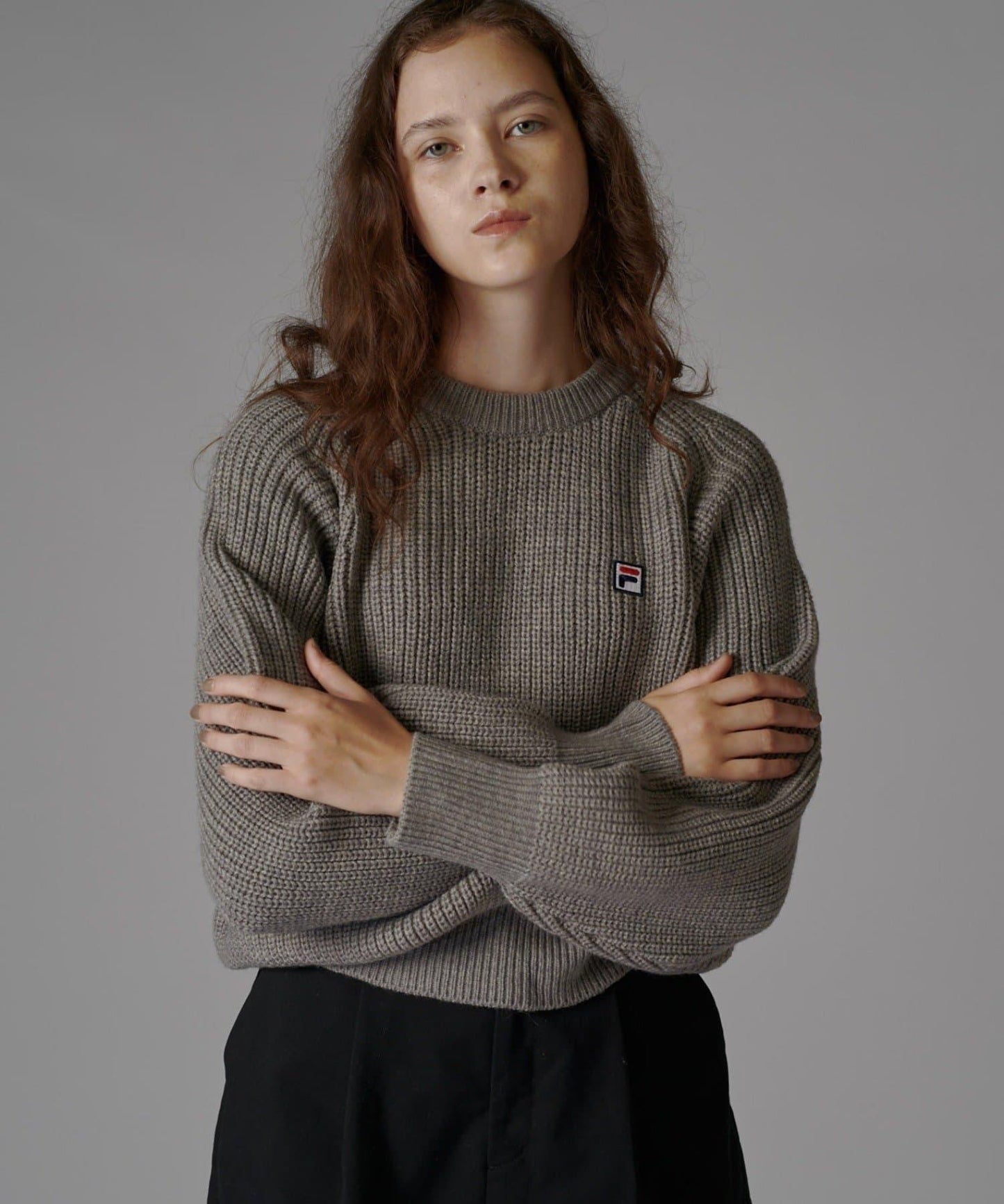 【FILA×Lui's】高領短款針織衫