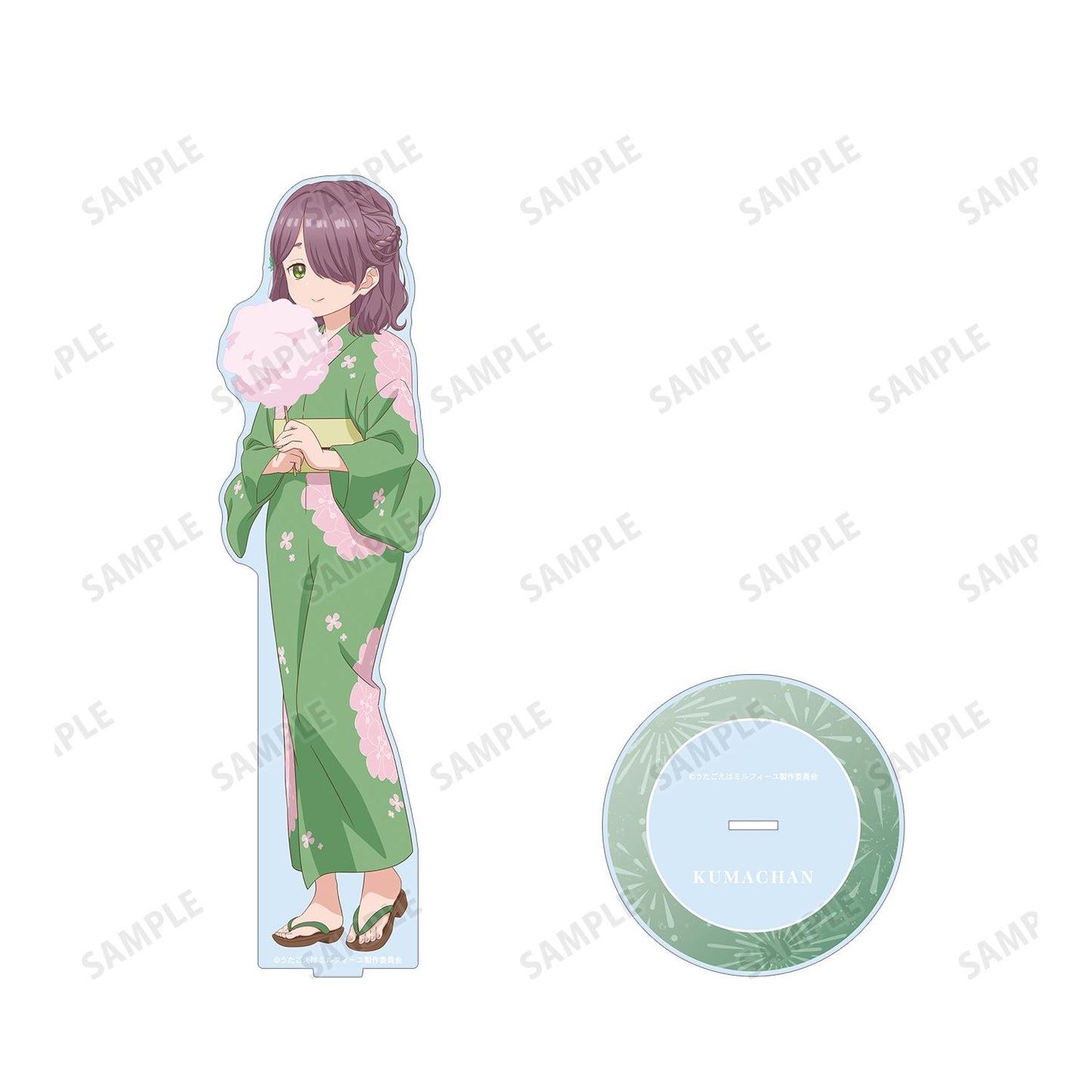 うたごえはミルフィーユ_描き下ろし クマちゃん 夏祭りver. 特大アクリルスタンド 翻譯結果: うたごえはミルフィーユ_新繪製 熊熊 夏日祭典ver. 超大號亞克力立牌