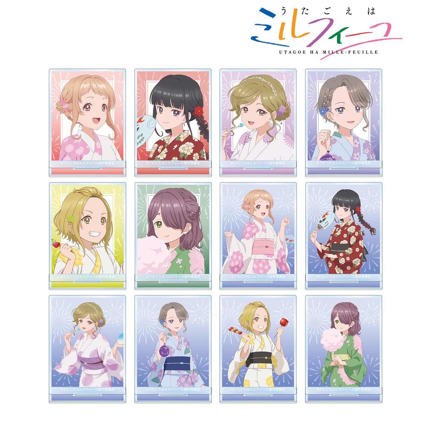 うたごえはミルフィーユ_新繪夏日祭典ver. 隨機亞克力立牌(單品/全套BOX)【BOX/12包入】