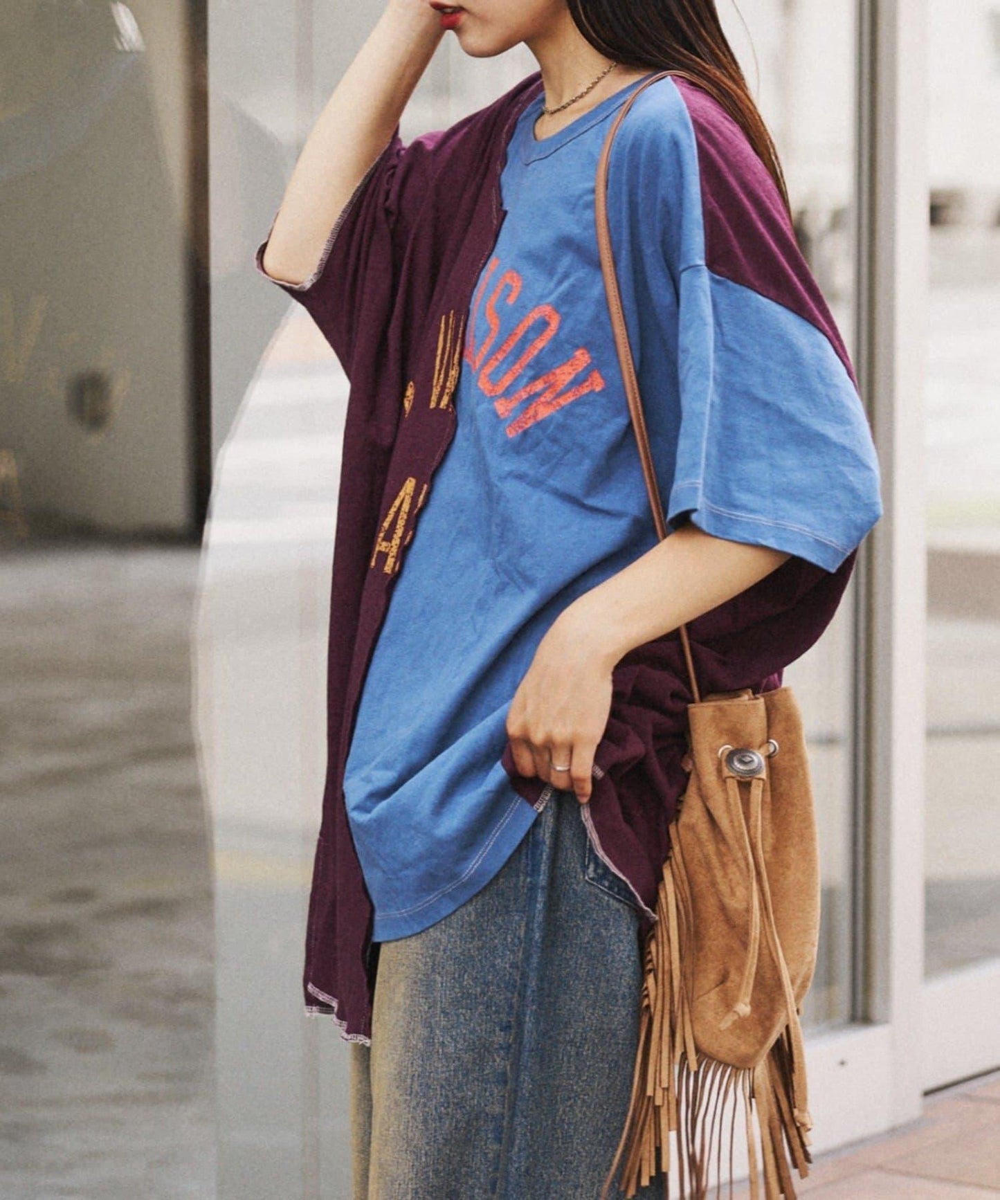 【CIAOPANIC TYPY】學院風不對稱寬鬆T恤