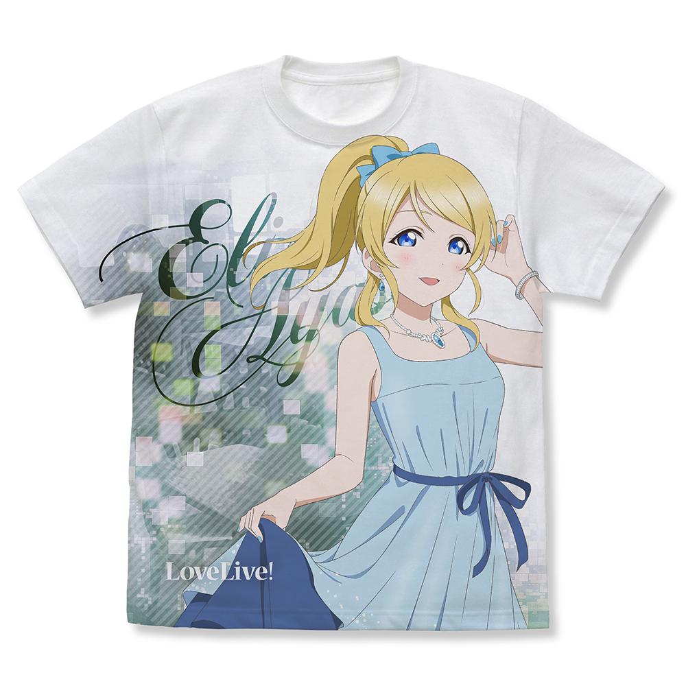 LoveLive! M碼 絢瀨繪里 全幅印花T恤 派對禮服2025版/白色