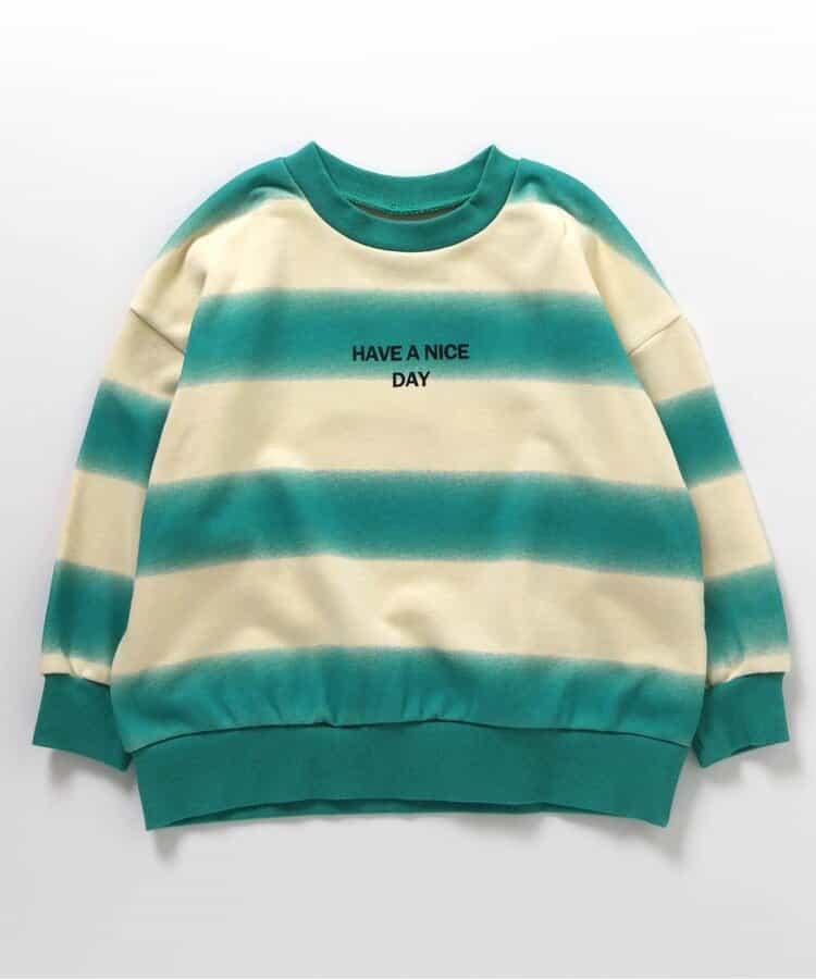 噴霧風格條紋衛衣