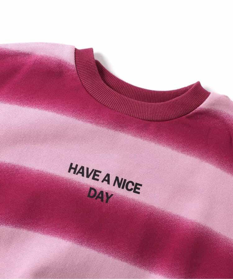 噴霧風格條紋衛衣