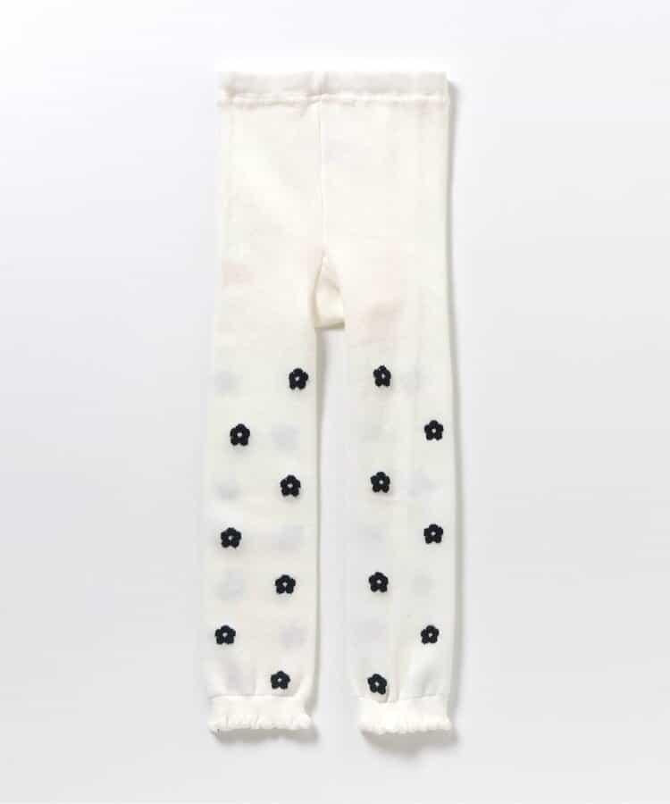 愛心花朵圖案打底褲