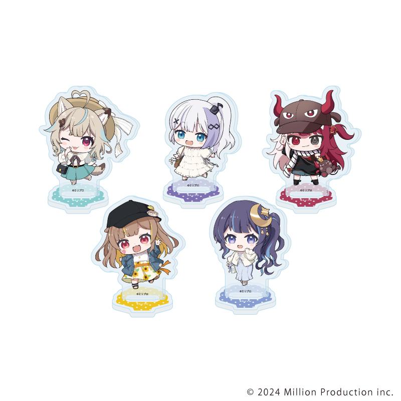 Million Production_亞克力迷你立牌01/夏日約會版 全套(共5款)(Q版角色插畫)【全套/5個裝】