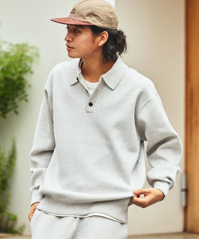 衛衣風格翻領針織衫