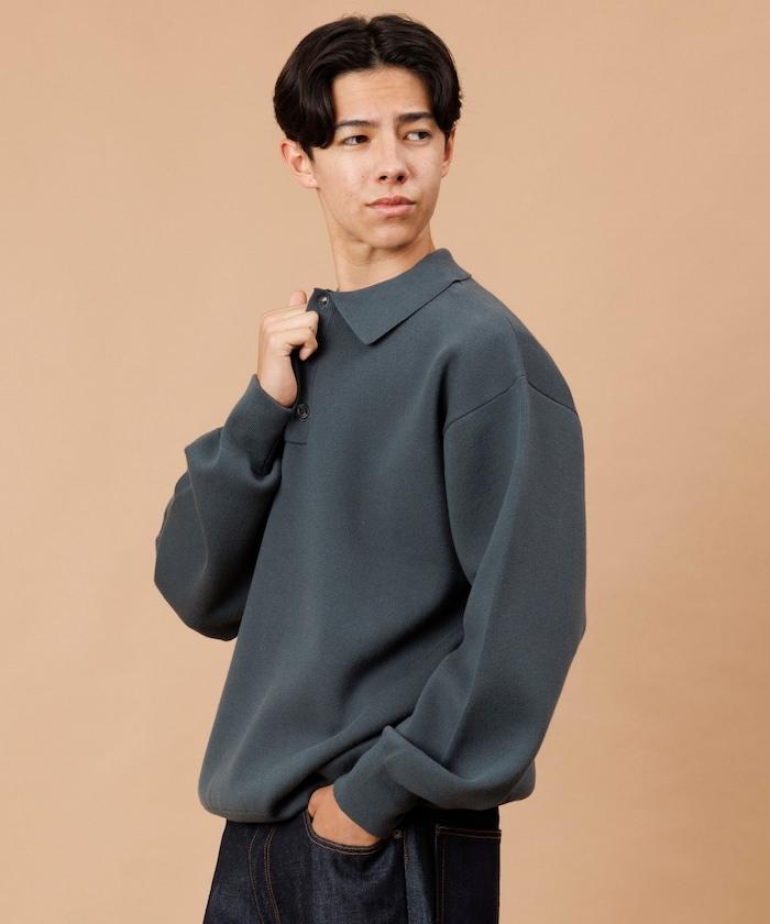 衛衣風格翻領針織衫