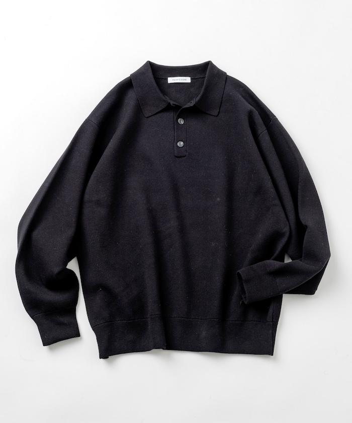 衛衣風格翻領針織衫