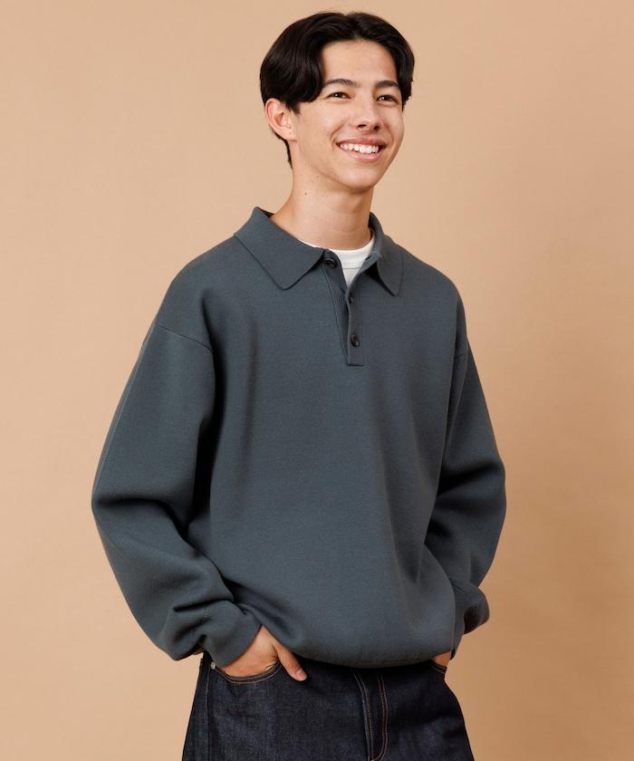 衛衣風格翻領針織衫