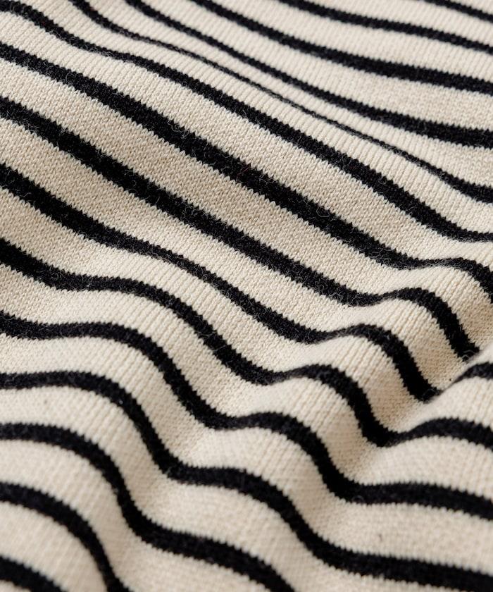 衛衣風格條紋翻領針織衫