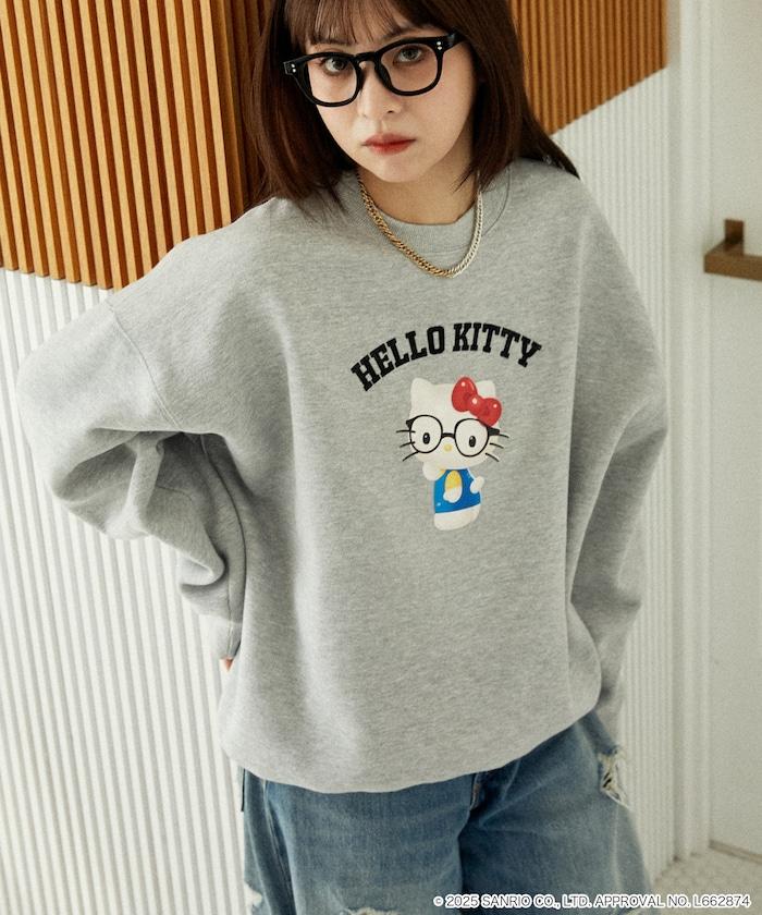 HELLO KITTY/《Hello Kitty》眼鏡 學院風衛衣