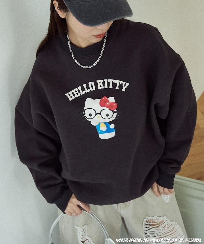 HELLO KITTY/《Hello Kitty》眼鏡 學院風衛衣