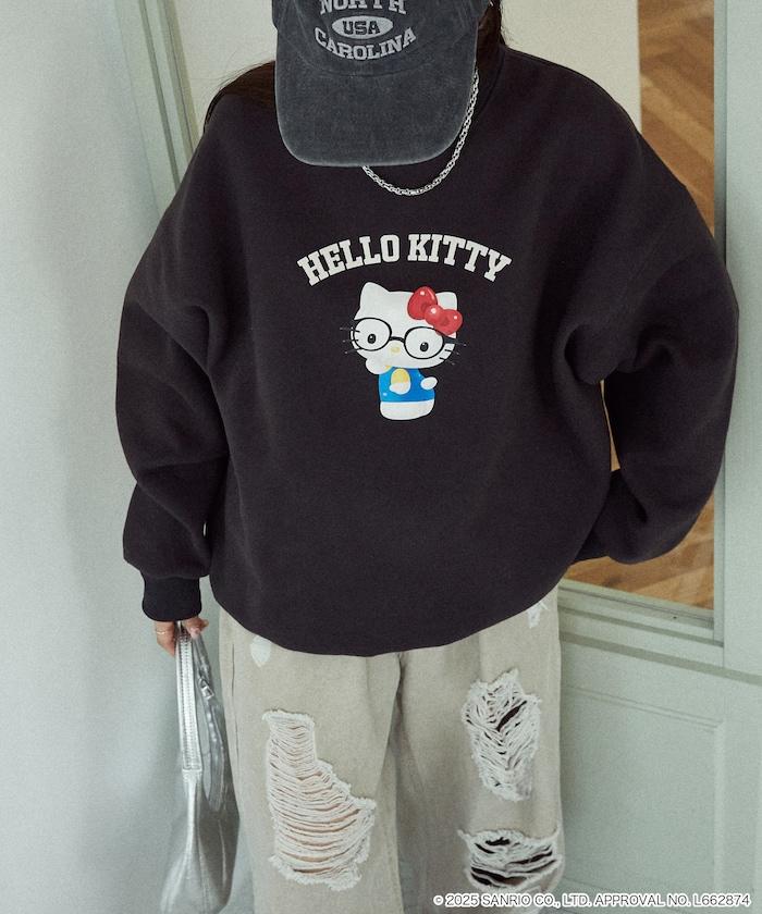 HELLO KITTY/《Hello Kitty》眼鏡 學院風衛衣
