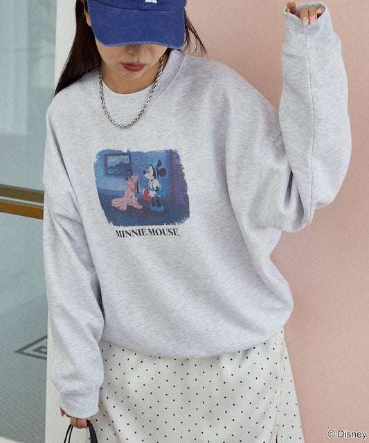 Minnie Mouse/米妮/照片印花圓領衛衣