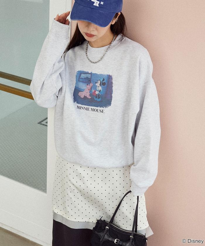 Minnie Mouse/米妮/照片印花圓領衛衣