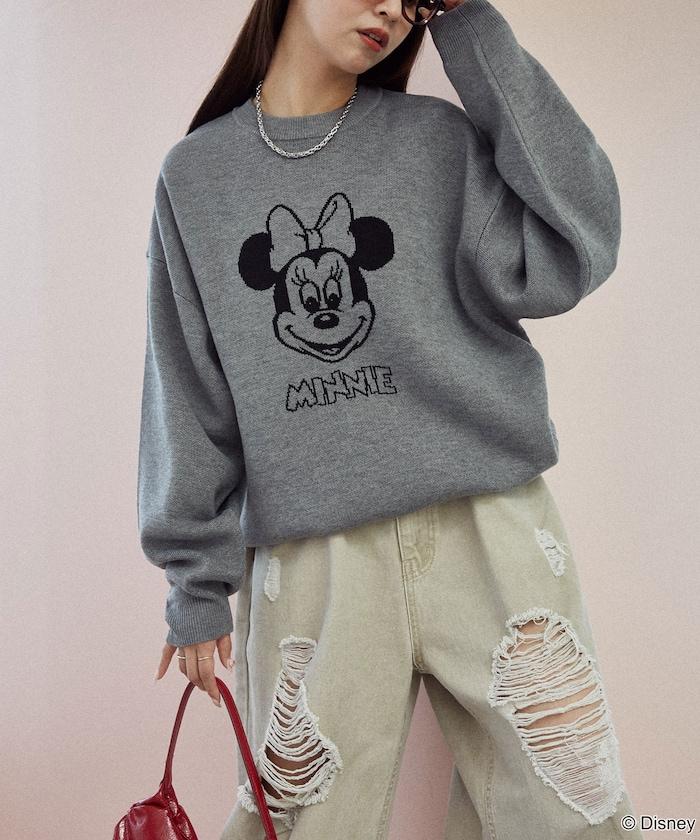 Minnie Mouse/米妮/雙面提花針織衫