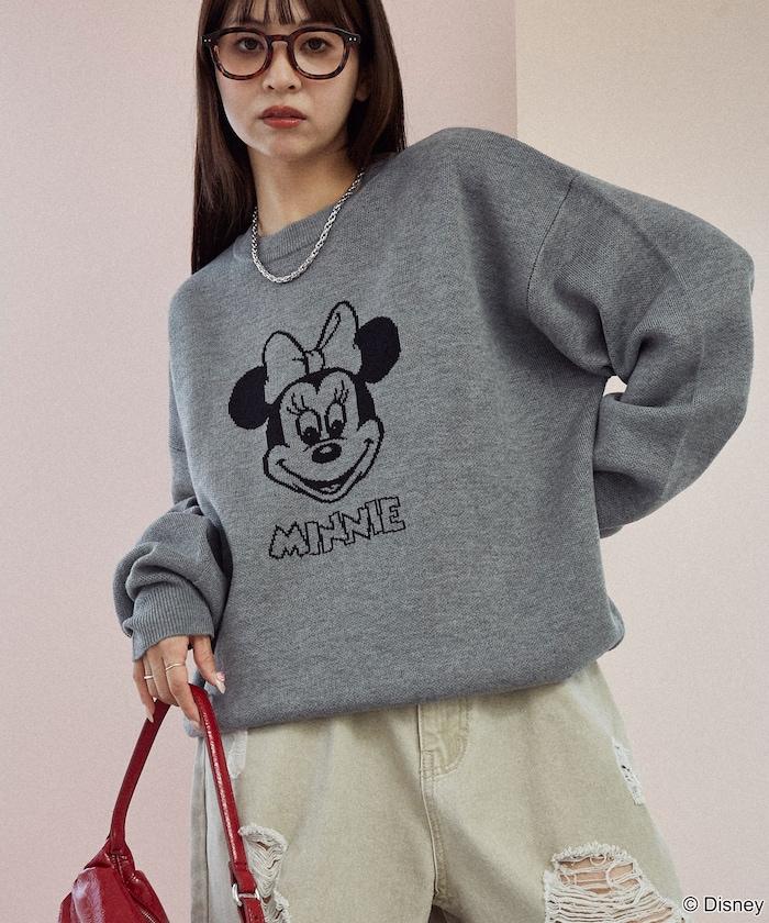 Minnie Mouse/米妮/雙面提花針織衫