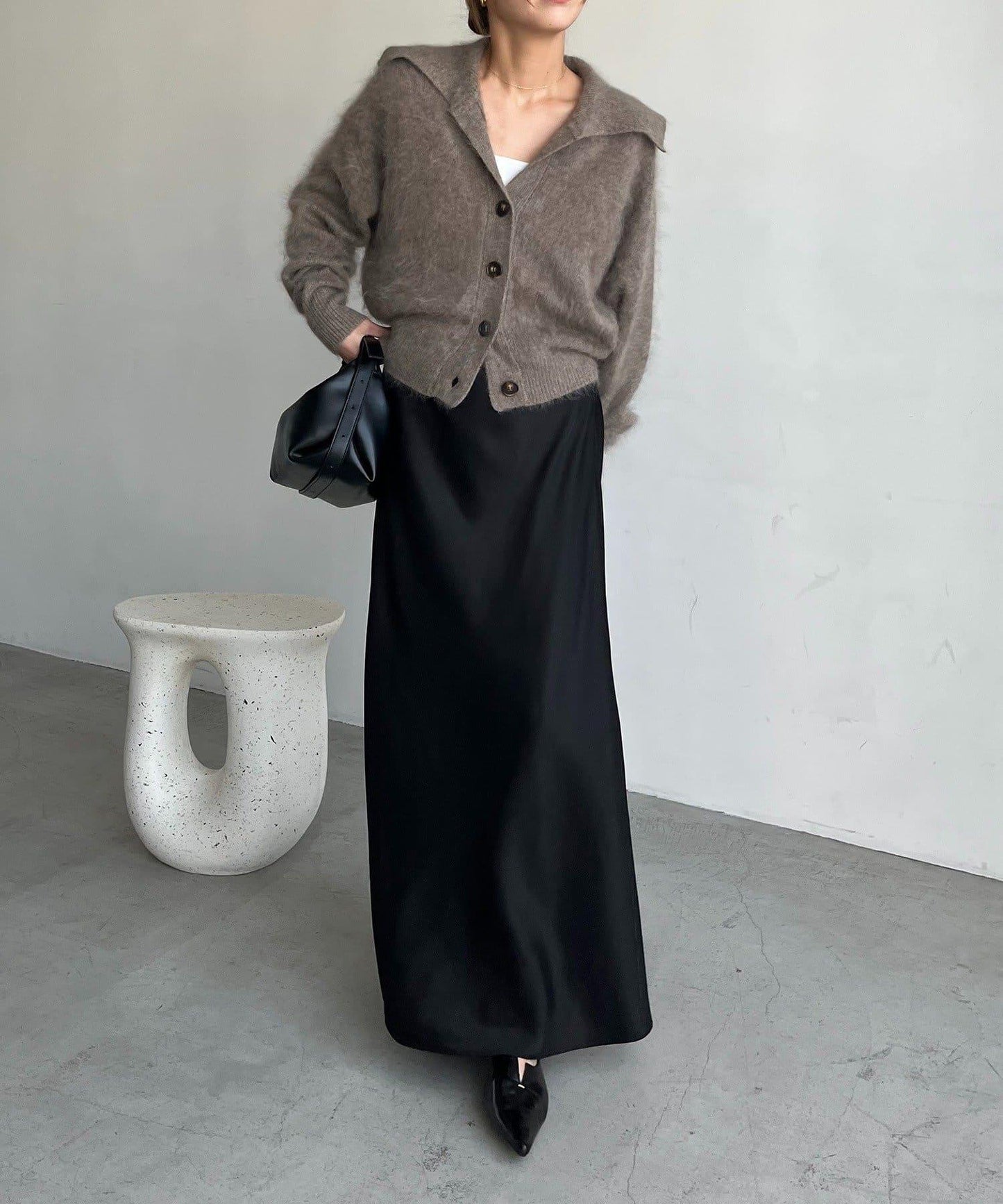 【優質穿著感】WOOL100仿貂絨開衫