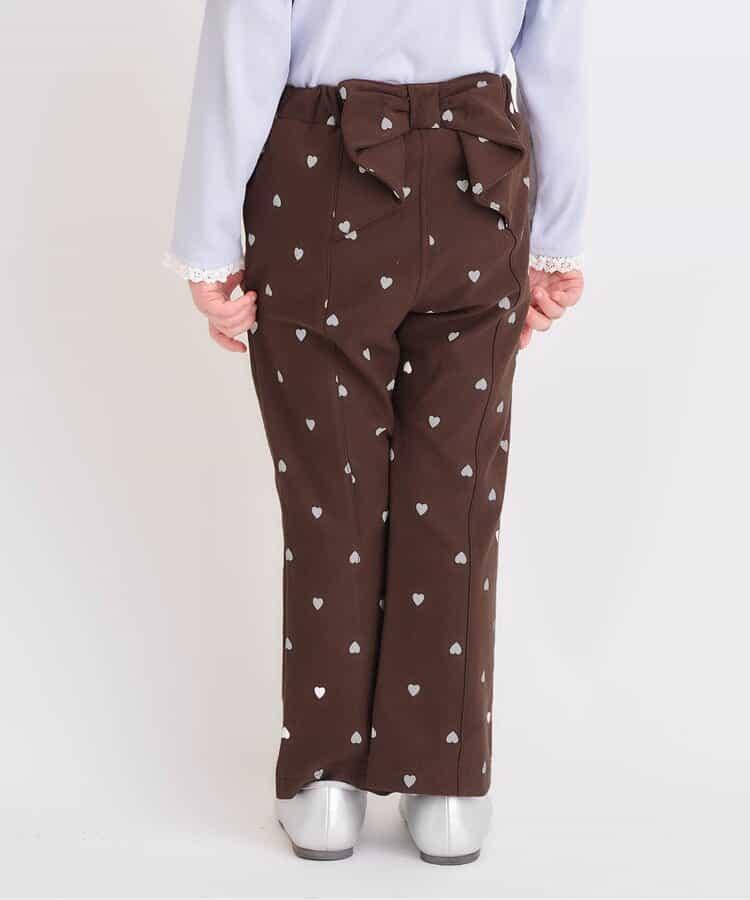 後背開口剪裁針織長褲 10分丈