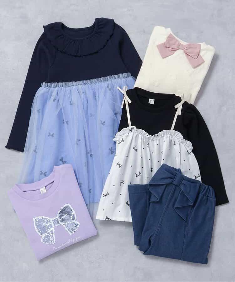 領口荷葉邊拼接網紗連衣裙