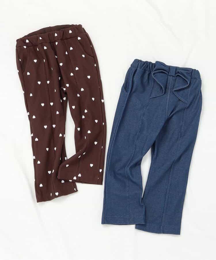 後背開口剪裁針織長褲 10分丈