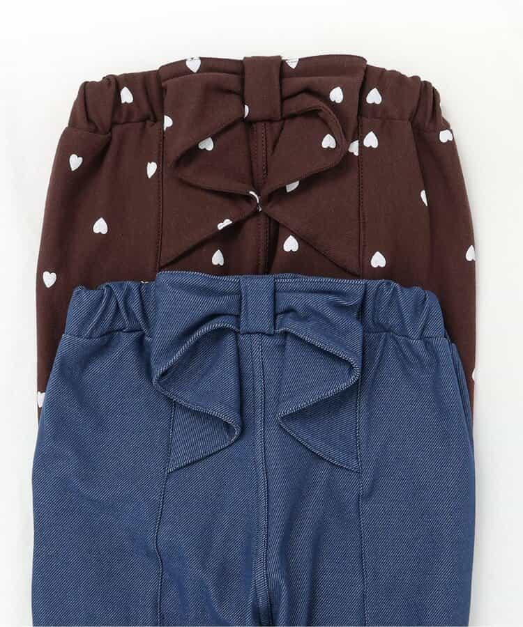 後背開口剪裁針織長褲 10分丈