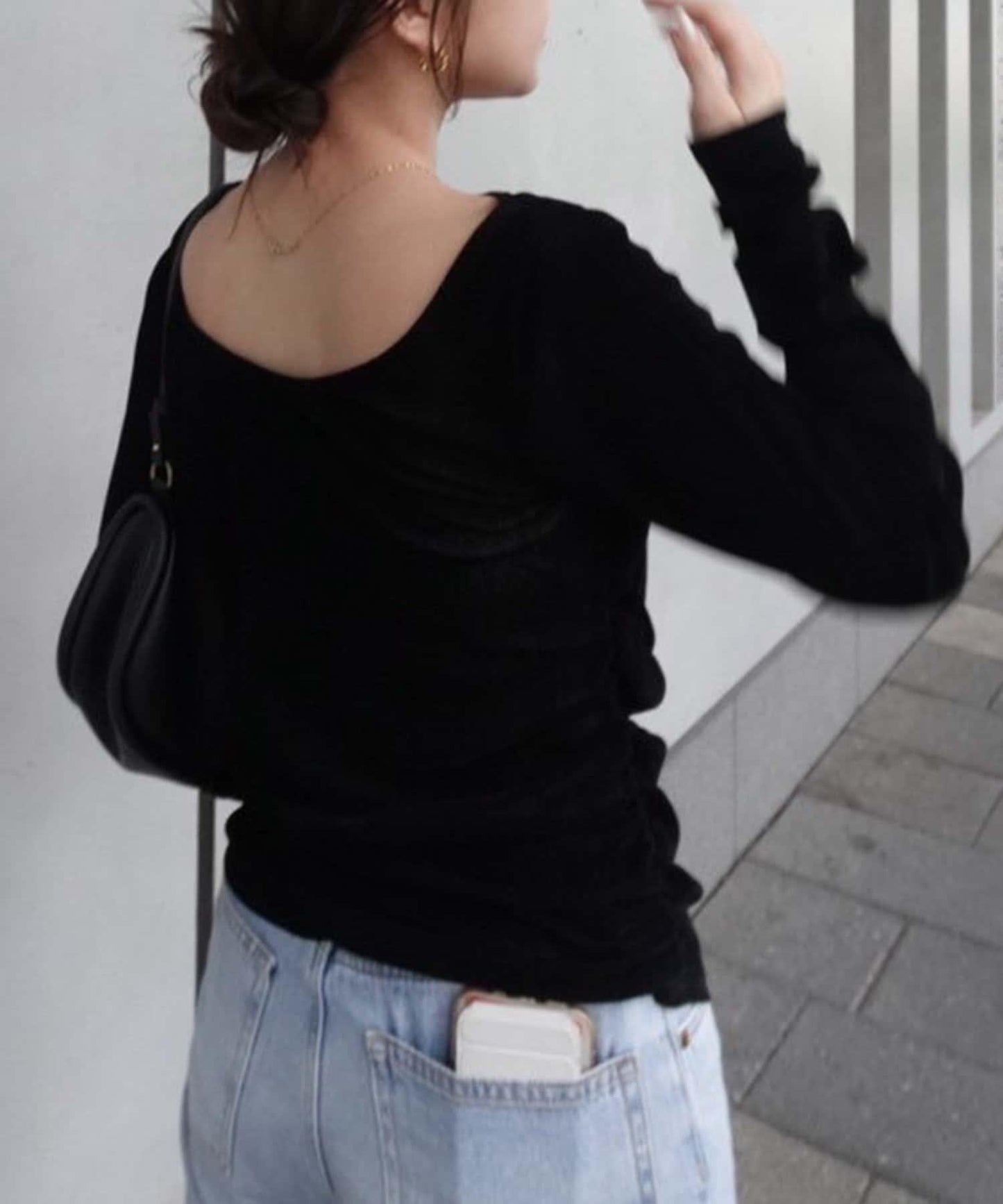 【@toitopoooo_____聯名】透視天鵝絨上衣