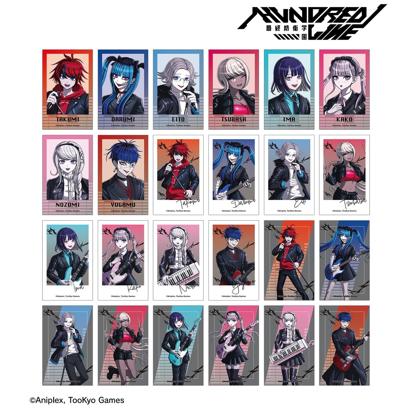 HUNDRED LINE -最終防衛學園- 繪製版 搖滾樂隊ver. 隨機插畫卡(單品/全套BOX)【BOX/24包入】