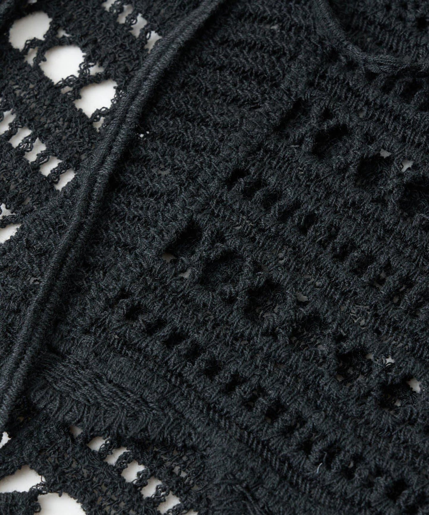 大人女性感透視感開衫 鏤空鉤針長袖開衫