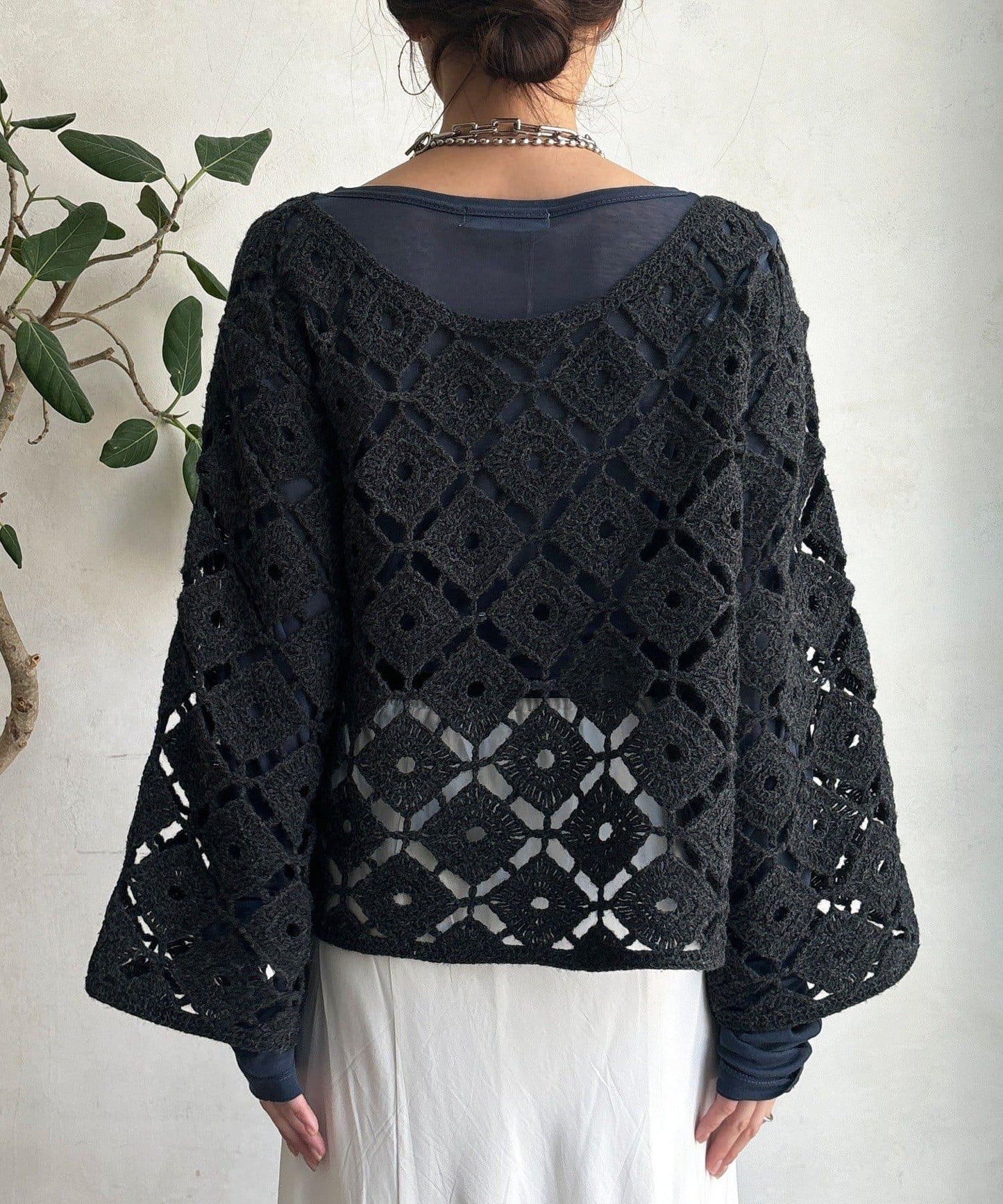 鉤針刺繡套頭衫