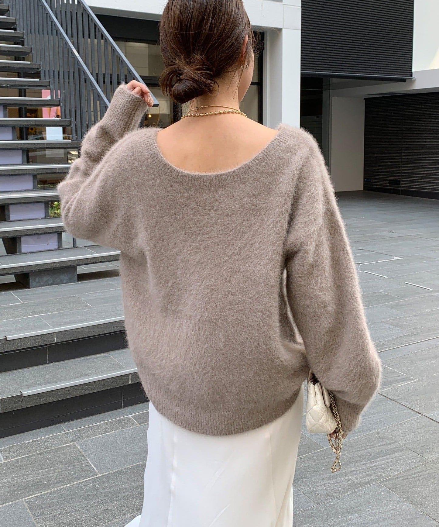 羊絨毛皮套頭衫