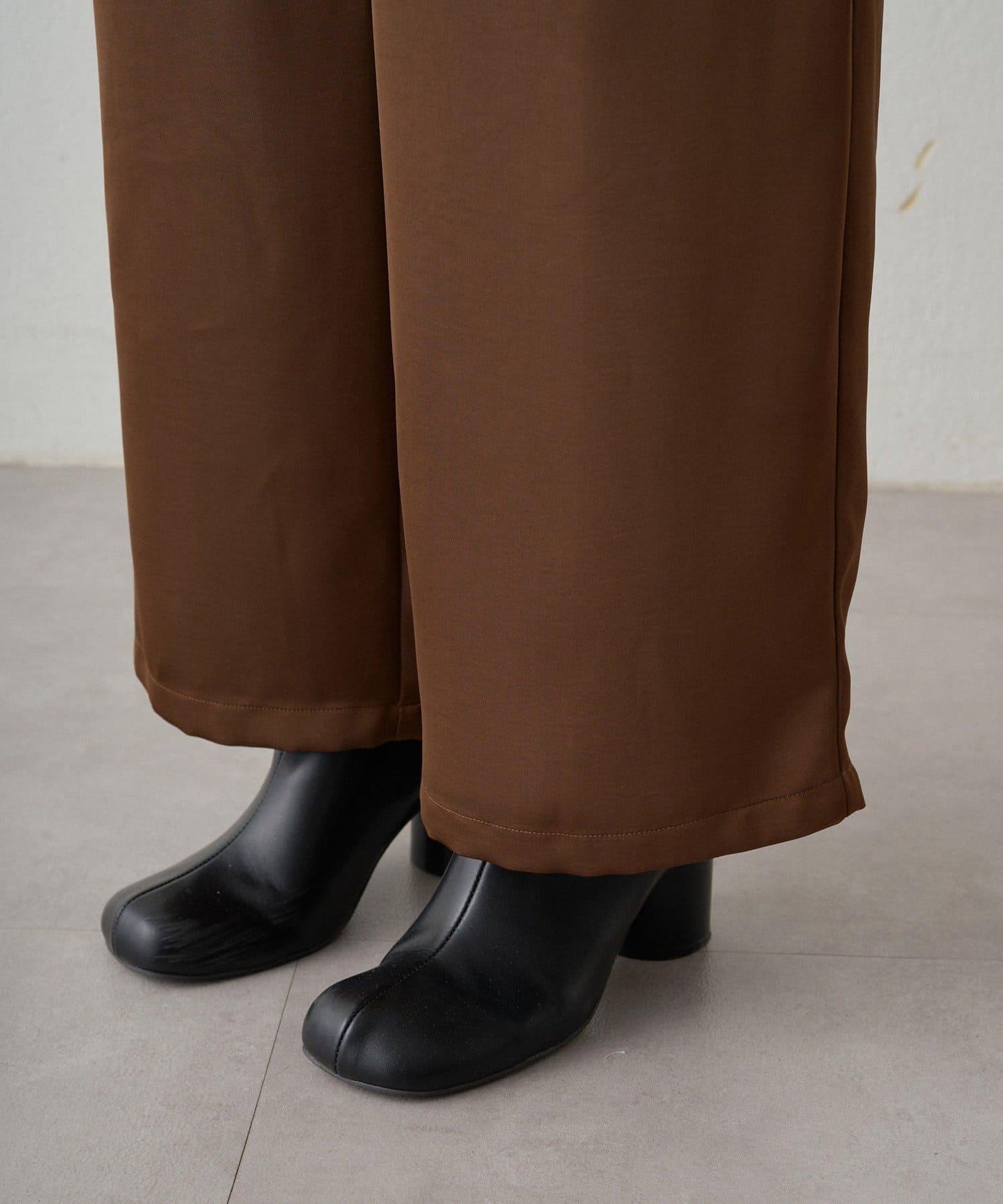 寬腰帶緞面長褲 2nd