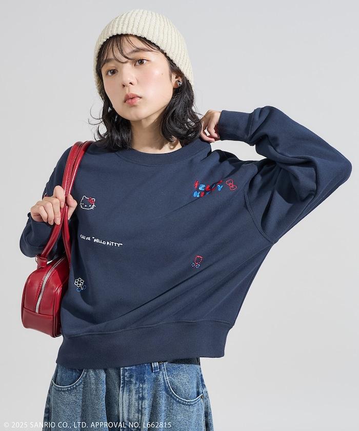 'HELLO KITTY' MESSAGE 刺繡衛衣