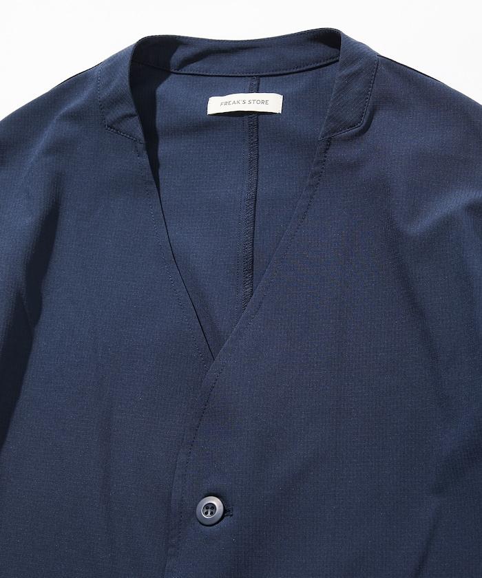 ALL WEATHER ACTIVE WEAR 全氣候活力服裝 舒適版型無領夾克套裝/寬鬆長褲