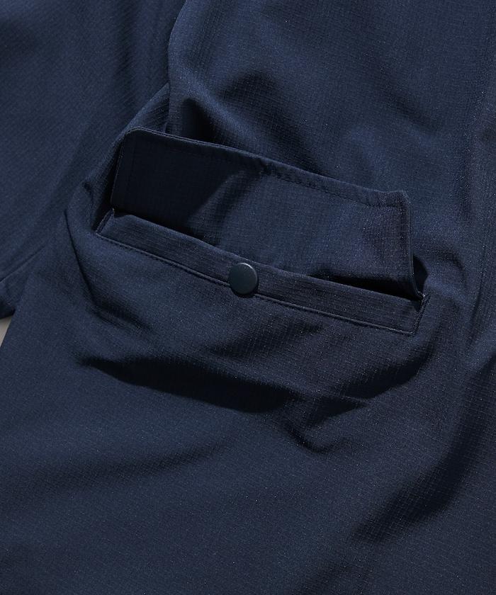 ALL WEATHER ACTIVE WEAR 全氣候活力服裝 舒適版型無領夾克套裝/寬鬆長褲