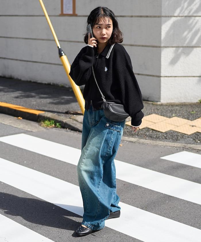 帶領口線條司機針織衫