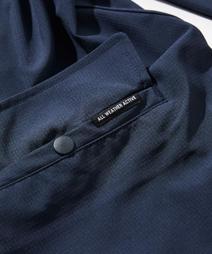 ALL WEATHER ACTIVE WEAR 全氣候活力服裝 舒適版型無領夾克套裝/寬鬆長褲