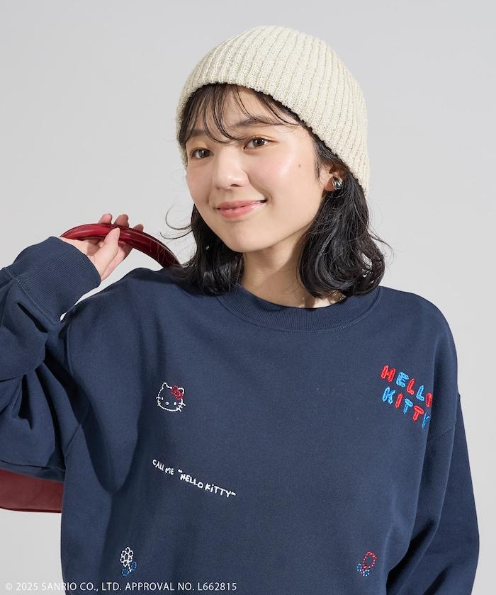 'HELLO KITTY' MESSAGE 刺繡衛衣