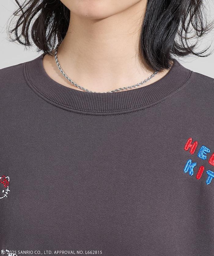 'HELLO KITTY' MESSAGE 刺繡衛衣
