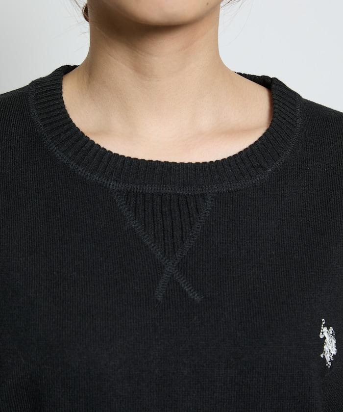 單點刺繡衛衣風針織衫