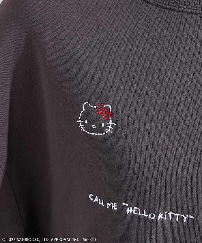 'HELLO KITTY' MESSAGE 刺繡衛衣