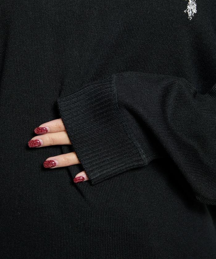 單點刺繡衛衣風針織衫